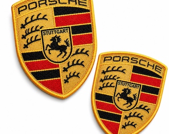 Pack of 2 Racing Car Embroidered Patches Iron On Sew On Motorsport Badge