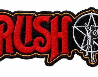Vintage Rock Music Embroidered Patch, Punk Rockabilly Iron On Sew On Badge for Jacket Vest DIY 3.75 x 1.5 Inch