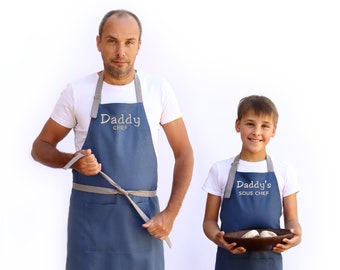 Mothers Day Gift Daddy and Me Aprons Dad Son Matching Gift Family Matching Cooking Kitchen Gifts for Dad