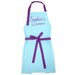 Blue Purple Personalized Apron for Kids Teens and Adults, Apron for Girl