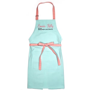 Personalized Nail Artist Salon Apron Work Manicure Gift for Nail Tech Make Up