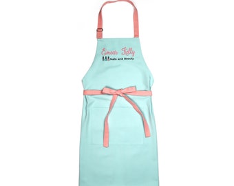 Personalized Nail Artist Salon Apron Work Manicure Gift for Nail Tech Make Up