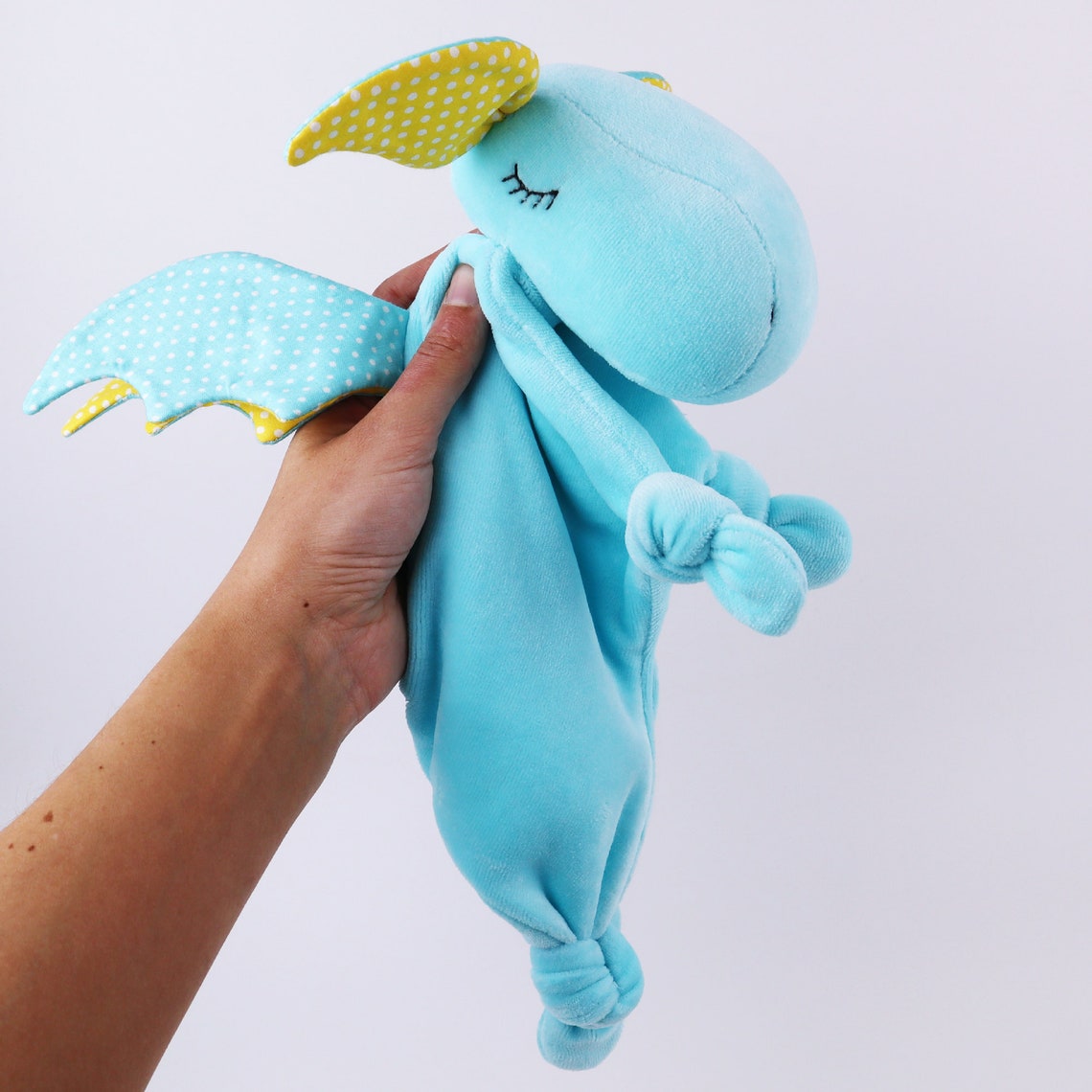 Baby Dragon Toy Snuggle Teether Baby Blanket Baby Lovey Etsy
