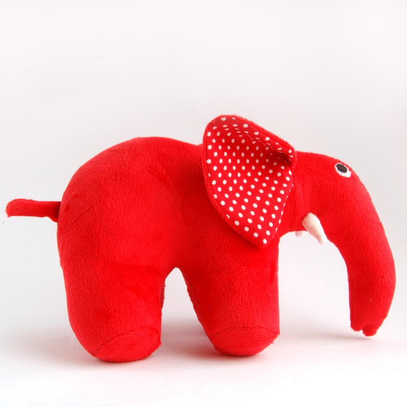 red stuffed elephant