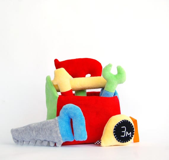 Baby Boy Gift Tool Box Plush Toy Teethe Toy Toolbox Baby Toy Etsy