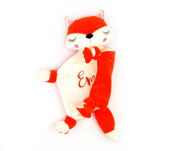 Snuggler Baby Toy Fox Blanket Personalized Gift Woodland Baby Etsy