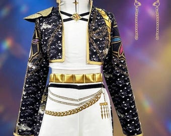 Costume New Kids Clothes, K-POP Rumi Cosplay, Stylish Outfit, Birthday Party Cosplay Set