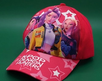 KPOP Demon Hunters Kids Baseball Cap – Cute Adjustable Cartoon Hat (48–54cm, 5 Styles)