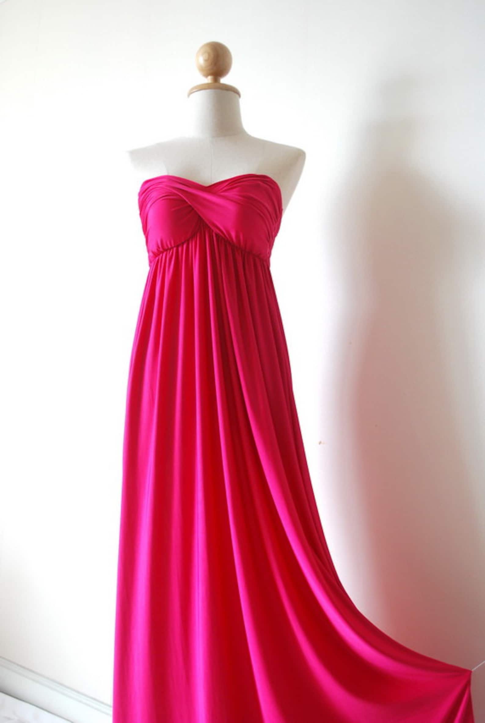 Bridesmaid Dresses Hot Pink Bridesmaid Prom Dress Bridesmaid Etsy