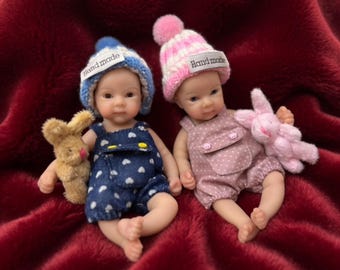 15 cm Mini Bettie Silicone Reborn Baby Doll lavable, paume de la main réaliste fait main doux au toucher peint nouveau-né garçon fille cadeau jouet