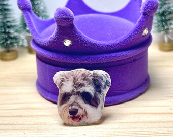 Aangepaste broche huisdierfoto, draagbaar accessoire portret huisdier (1,18 inch)