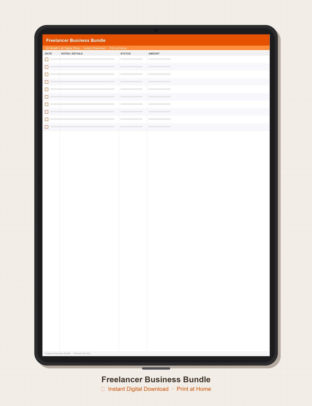 Client Project Tracker Printable | Freelancer Project Manager ...