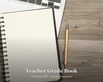 Teacher Grade Book Printable - Subject Tracker for Multiple Classes