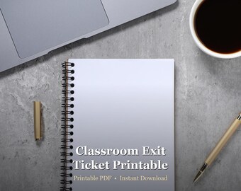 Classroom Exit Ticket Printable Template - Quick Assessment Tool