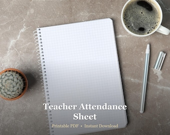 Teacher Attendance Sheet Printable - Monthly & Daily Options