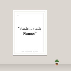Student Study Planner Printable | Exam Tracker & Assignment Log | Instant Download