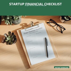 Startup Financial Checklist | Budget Planner, Break-Even Analysis | Instant Download