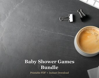 Baby Shower Games Bundle Printable - 10 Ready-to-Print Games