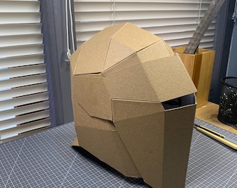 DIY Cardboard Knight Helmet Template, DIY Craft Pattern, DIY Medieval helmet, Century helmet Craft, Craft for kids (Pdf print download)