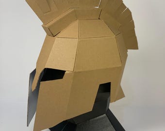 DIY Cardboard Spartan Helmet Template, DIY Craft Pattern, DIY Spartan, Craft for kids, Spartan cosplay (Pdf print download)