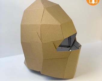 DIY Karton Ritter Helm Vorlage, DIY Craft Pattern, DIY Ritter Rüstung, Basteln für Kinder, Diy Helm (Pdf print download)