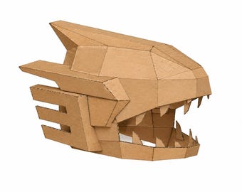 DIY Liger Helmet, Tiger Helmet Template, Cardboard Pattern, Mannequin Cardboard Template (Pdf print download)