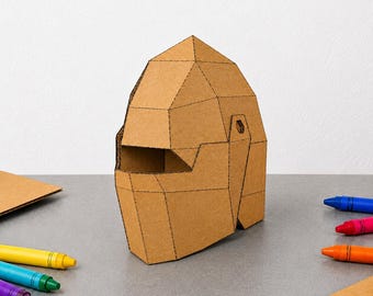 DIY Cardboard Knight Helmet Template, DIY Craft Pattern, DIY Knight armor, Craft for kids, Diy Helmet (Pdf print download)