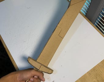Cardboard Sword Template, Curved Sword Pattern, DIY Papercraft PDF (Pdf print download)