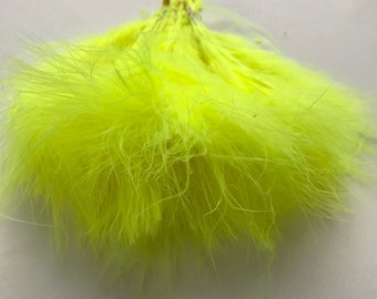 Turkey Marabou Feathers -  FL. Yellow