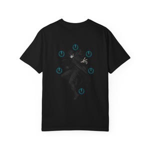 Time Control Anime T-Shirt, Dark Anime Streetwear Tee, Clock Aesthetic Shirt, Anime Boy Graphic Tee, Minimal Black Anime Shirt