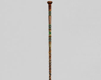Snake Carved Wooden Cane Gift, Handmade Walking Stick for Him