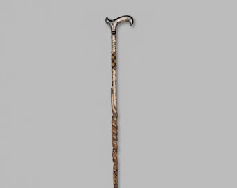 Handmade Snake Carved Walking Cane Wooden Artisan Walking Stick