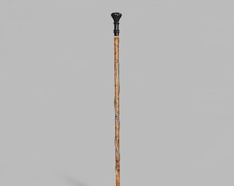 Snake Carved Cane Gift Handmade Wooden Walking Staff for Men