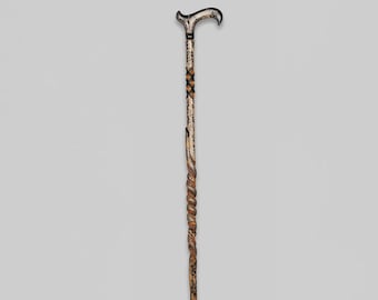 Snake Carved Cane Gift Handmade Wooden Walking Stick for Men