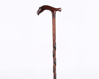 Eagle Head Cane Gift for Men – Handcrafted Baklava Pattern Walking Stick