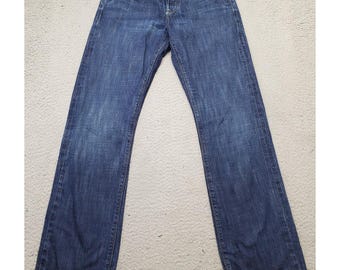 Jeans Levi's 501 vintage para hombre, talla 28x32, mezclilla azul con orillo, pierna recta, cierre de botones, fabricados en EE. UU.