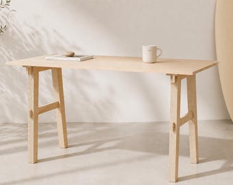 Minimalist Plywood Table Legs | DIY Desk Frame | Flat Pack Handmade Furniture