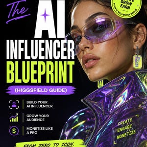 AI Influencer Guide, How to Create a Consistent AI Model with Higgsfield, Soul ID Tutorial, Virtual Influencer eBook