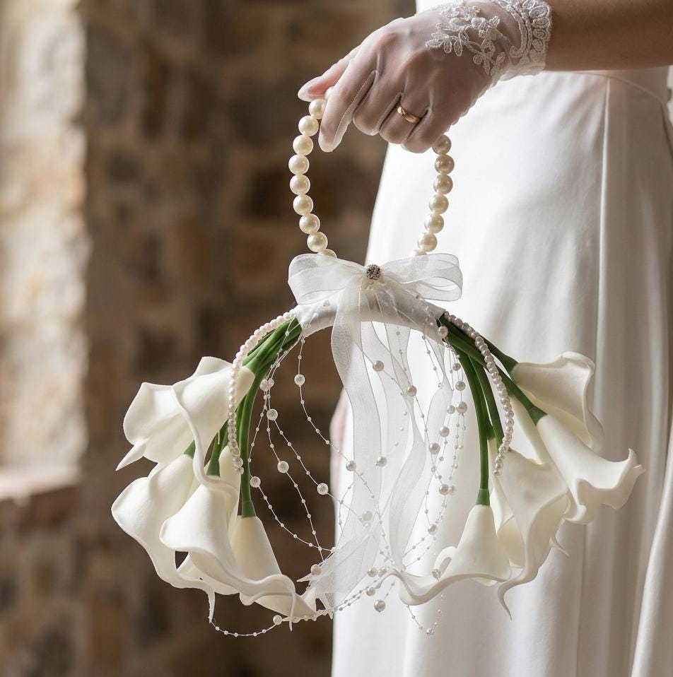 Pearl Hoop Bouquet - Etsy