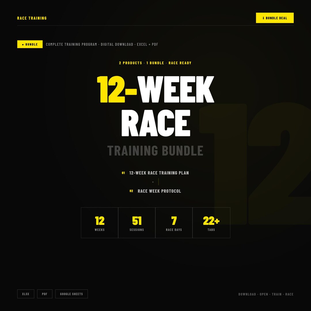 12-week Hybrid Athlete Training Plan & Race Week Protocol Bundle ...