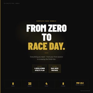 Hybrid Athlete Training Bundle | 8 Week Strength & Running Program + Race Week Protocol | Functional Fitness | PDF Digital Download