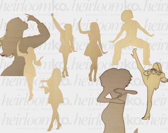 Greek Silhouette Wood Cutouts | Laser Cut Wooden Decor | Greek Line Gift | DIY