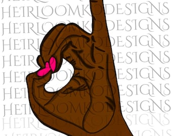 AKA Handzeichen PNG | Laser geschnitten SVG | Cricut-Datei (Digitaler Download)