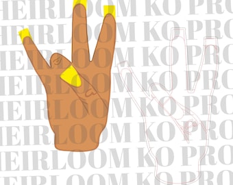 SGRHO Handzeichen PNG | Laser geschnitten SVG | Cricut-Datei (Digitaler Download)