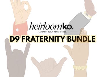 Divine Nine Brüderlichkeit Handzeichen Bundle SVG PNG