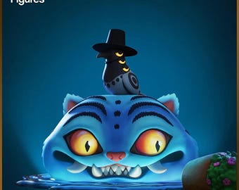 Handmålad Chibi Durpy Tiger - Kpop Demon Hunters