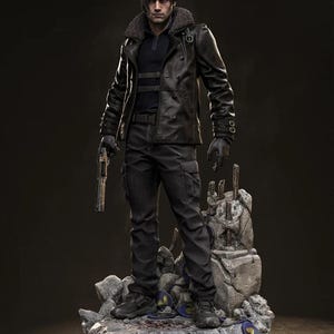 Handmålad Leon - Resident Evil Requiem - Fullstorlek bild 2