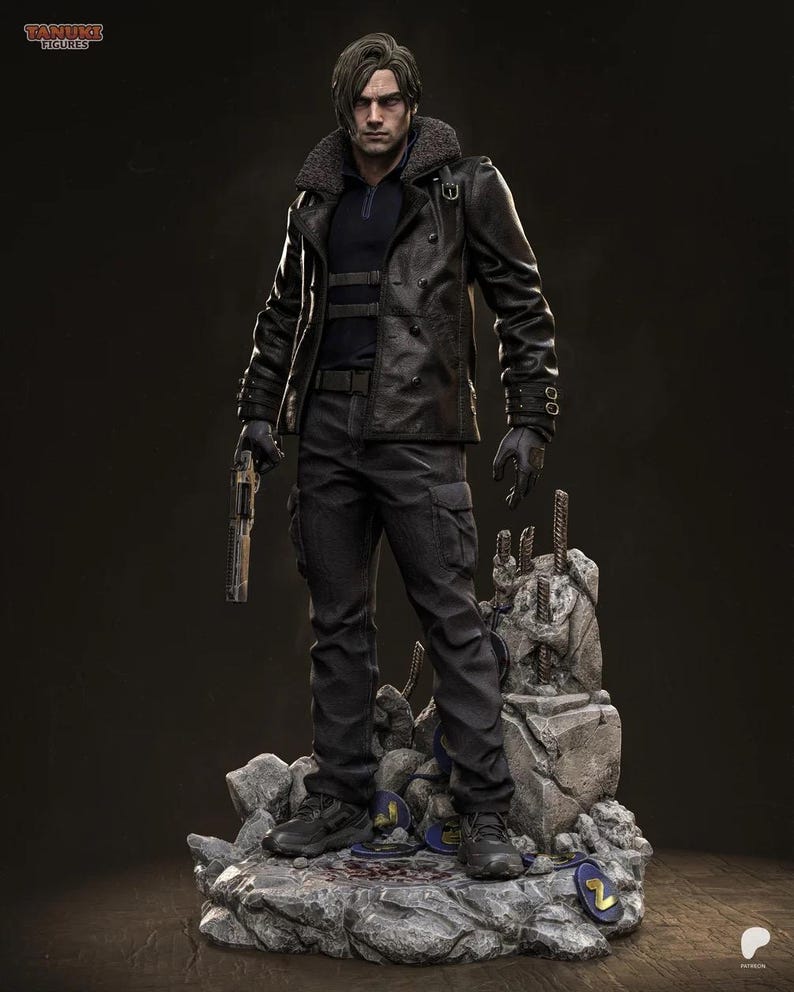 Handmålad Leon - Resident Evil Requiem - Fullstorlek bild 2