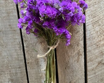 Dried violet purple statice , diy wreath , craft flowers , violet purple statice, naturally dried flowers, organic statice