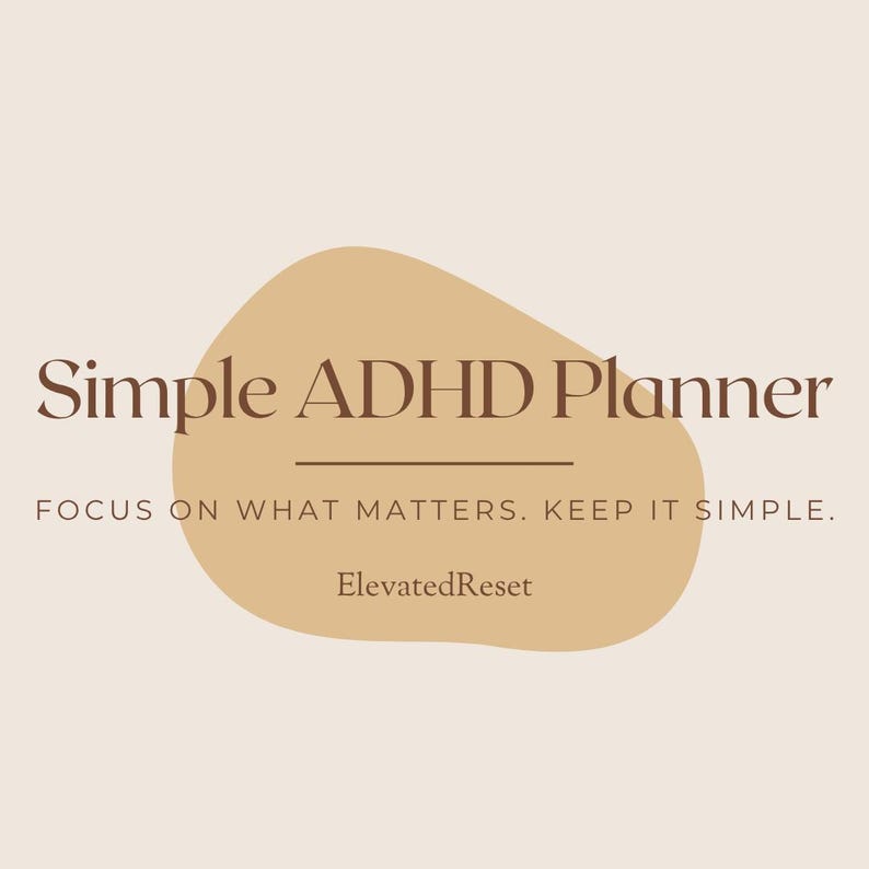 2026 ADHD Printable Planner | Neurodivergent Organizer | Focus Without ...